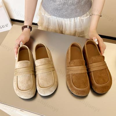 Mode Damen Slipper Loafers Neu Frühling Herbst Leicht Bequem Weiche Sohle Ballerinas Mode Vintage Outdoor Rutschfest Freizeit Schuhe