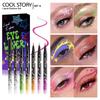 6 Colors Set Glitter & Shimmer Eyeliner Stick Pack - Long-Wearing Blue Tone Eyeliner Pencil with Smooth Application - Versatile