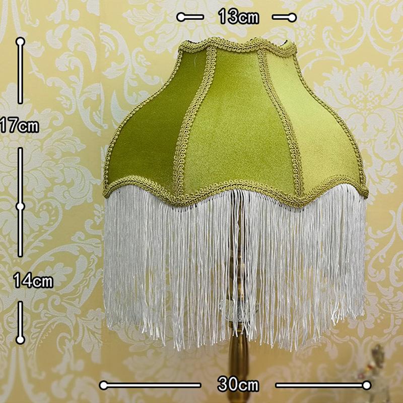 

Vintage Lampshade with Tassels E27 Base Universal Replacement Shade European Court Style DIY Lamp Cover for Table Floor Lamp