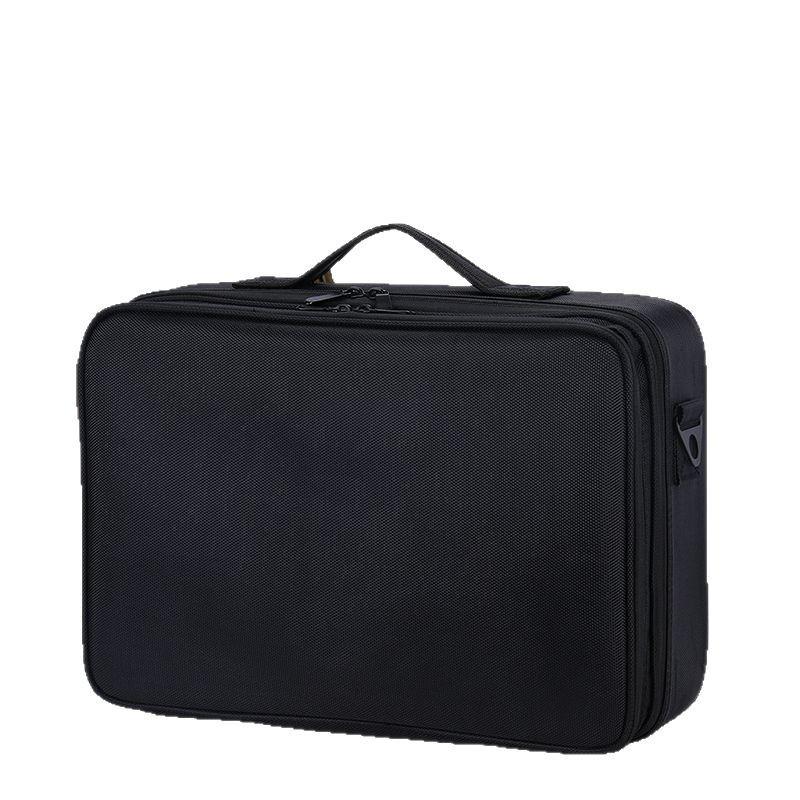 Cross-Border Large-Capacity Double-Layer Makeup Artist Bag with Partitions