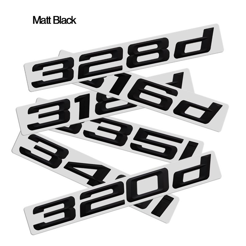 ABS Emblem Glossy Black Car Sticker Badge Decal Body Trunk Decor for BMW 318d 320d 330d 335d 320i 328i 330i 335i 340i 340d 330d XM2