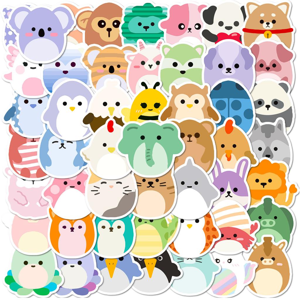 50 Simple Small Animal Stickers New Cartoon Cute Simple Ins Small Animals Children's Stickers
