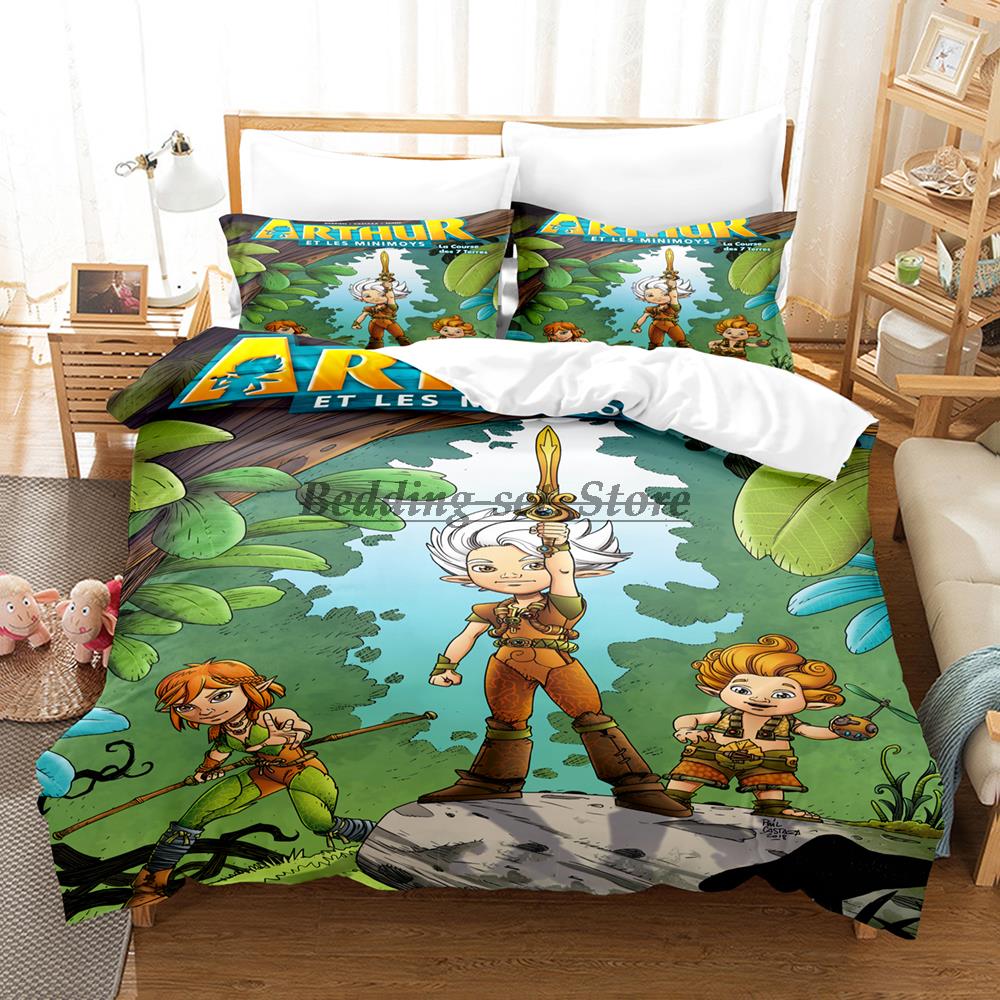 Arthur Et Les Minimoys Bedding Set Single Twin Full Queen King Size Bed Set Aldult Kid Bedroom Duvetcover Sets 2023 Bed Sheet