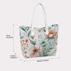 Elegant Floral Tote Bag Stylish Lightweight Daily Handbag for Outdoor Travel Women