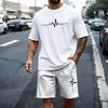 Herren T-Shirt Set Lässig Jogging Sportbekleidung Outdoor Laufen Sport Erwachsene Kleidung Sommer
