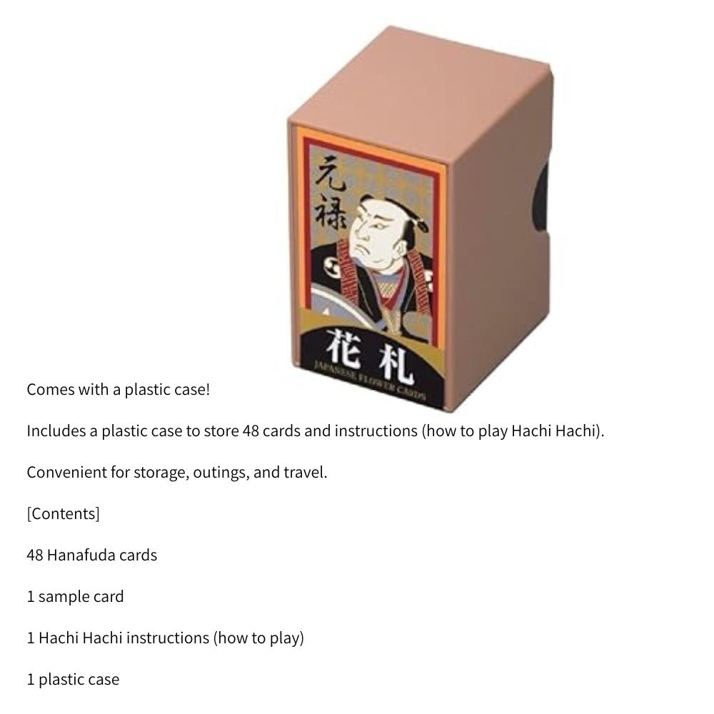 Hanafuda Genroku spate autentic 88 48 plastic Fabricat de Angel Playing Cards stil HAGE, finisaj, cărți, Koi-Koi, Oicho-Kabu, cărți, cutie, Japonia,
