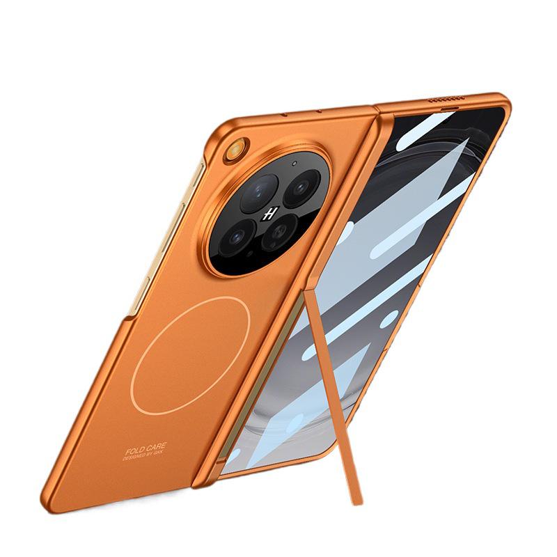 Oppo Find N6 Phone Case: Foldable Screen, Inner Magnetic Ring, Full Coverage, Magnetic Hinge, Hard Shell, Side Protection, with Bracket.