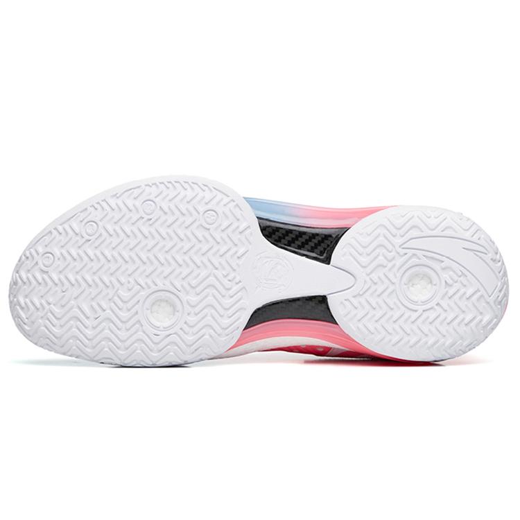 ANTA Shock Wave 4 Basketball Shoes Men's Low top Blue/Pink 112231106-14