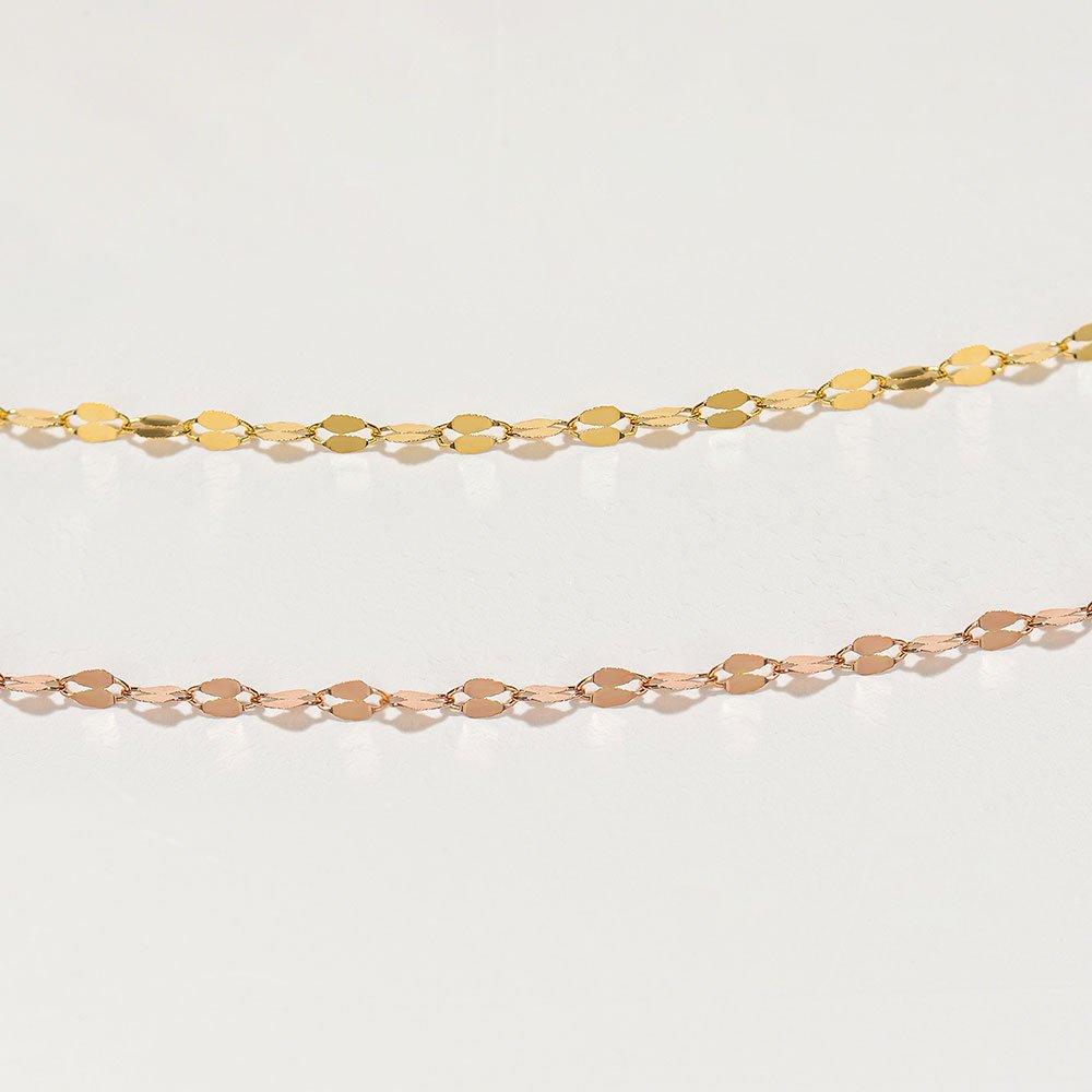 18K Gold Bracelet, 1-pun-1-line Dragonfly Chain