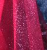 Glitter Mesh Tulle Fabric By The Meter for Clothing Wedding Dress Shirt Veil Background DIY Sewing Decoration Cloth Blue Pink