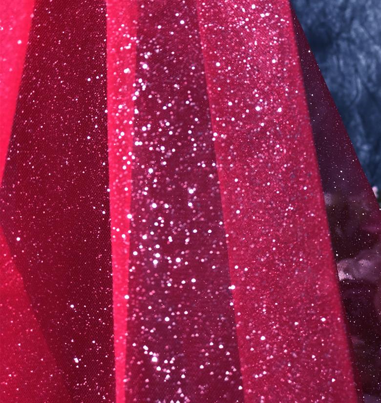 Glitter Mesh Tulle Fabric By The Meter for Clothing Wedding Dress Shirt Veil Background DIY Sewing Decoration Cloth Blue Pink