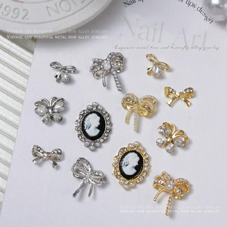 3pcs Nail Art Charms Nail Crystals Charms Bowknot Nail Rhinestones Nail Jewels