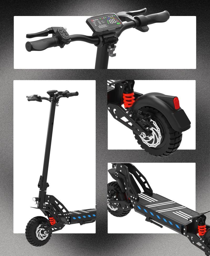 DriveTron DT10 Adult Electric Scooter, 31 Mph, Dual Disc Brakes + EABS, Dual Spring Suspension, NFC,48V 15.6Ah 1000W