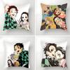 Amine K-Kimetsu No Yaibas Case Plush Fabric Soft Pillowcase Double Sided Print Cushion Cover Household Gifts