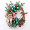 Factory Christmas Wreath Door Hanging Decorative Vine Snowfall for Mall Entrance Stair Handrail Pendant Bell Artificial Flower