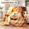 Spy × Family Custom Name Flannel Throw Blanket Soft Warm for Sofa Bed Indoor Home Use