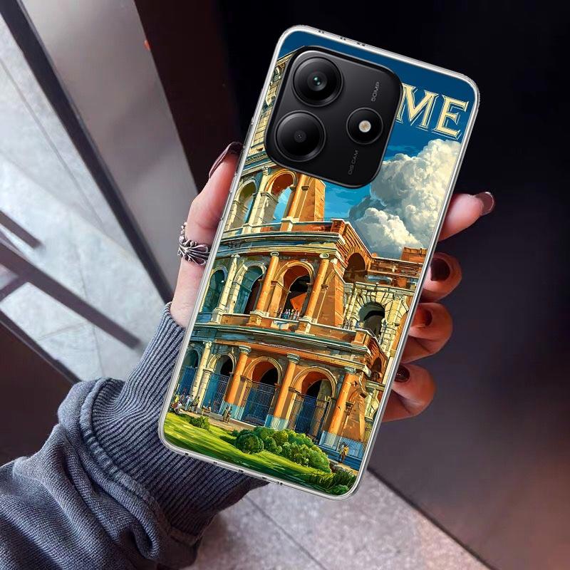 Roman Colosseum Phone Case For Xiaomi Redmi Note 10 11 12 13 14 15 Pro Plus 11S 12S 14S 11T 11E 10S Soft TPU Back Cover Redmi No
