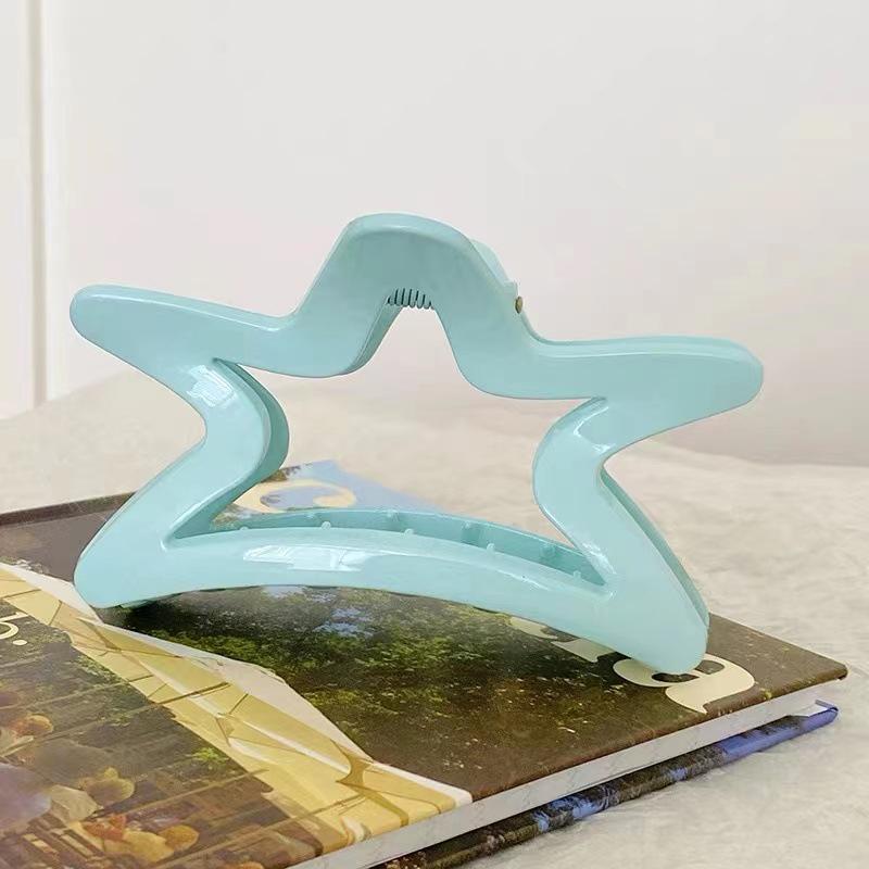 

Морская мята Морская звезда Бант Заколка-краб для волос - Женский летний большой зажим-акула Аксессуар для волос