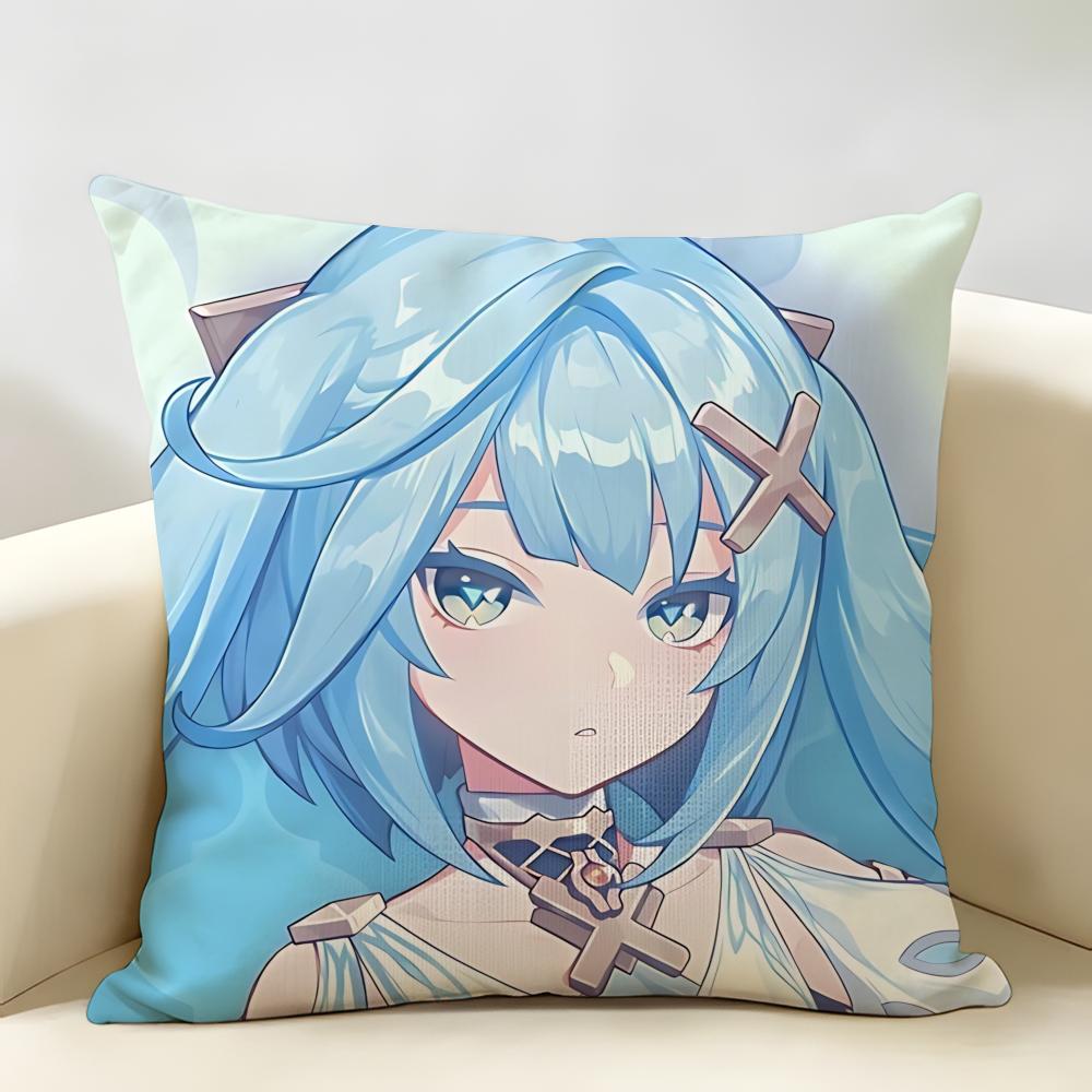 Faruzan Genshin Impact Cushion Cover Natural Linen Organic Fabric DoubleSided Printing Room Sofa Decor Pillow Case
