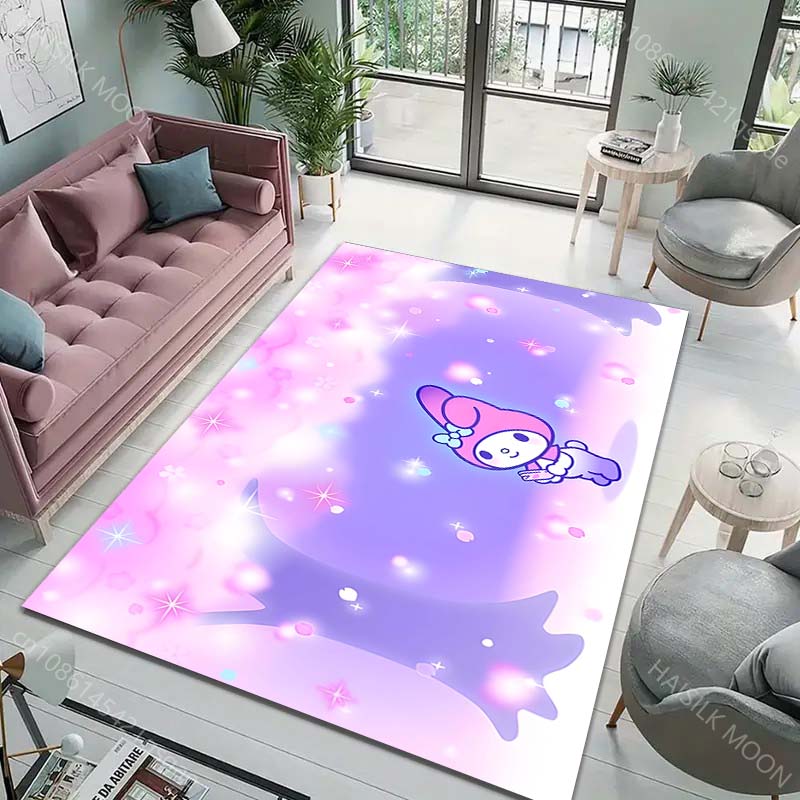15 Sizes Japanese My Melody Rug Carpet for Living Room Children Bedroom Mat Sofa Doormat Floor Rug Home Decor Anti-Slip Mat