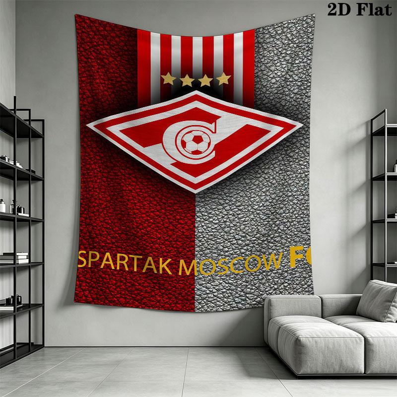 Spartak Moscow Fight Wall Hanging Printed Fabric Blanket Decorative Tapestries for Bedroom Living Room Home Decor