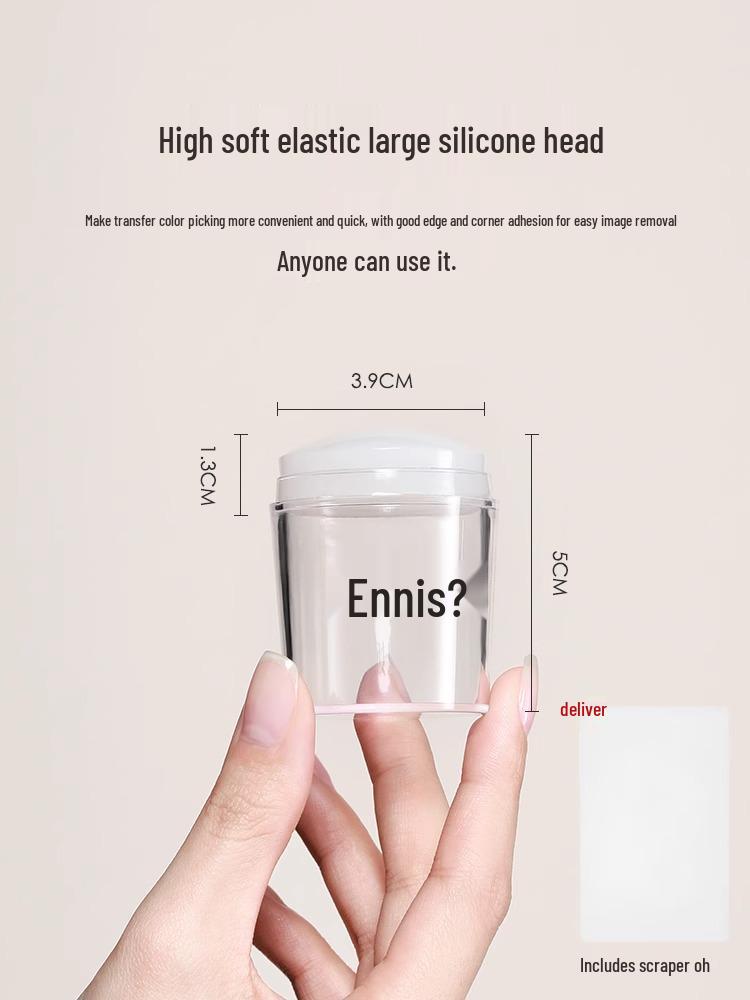 Nail Art Stamping Set: Transparent Silicone Stamper with Butterfly and Christmas Patterns