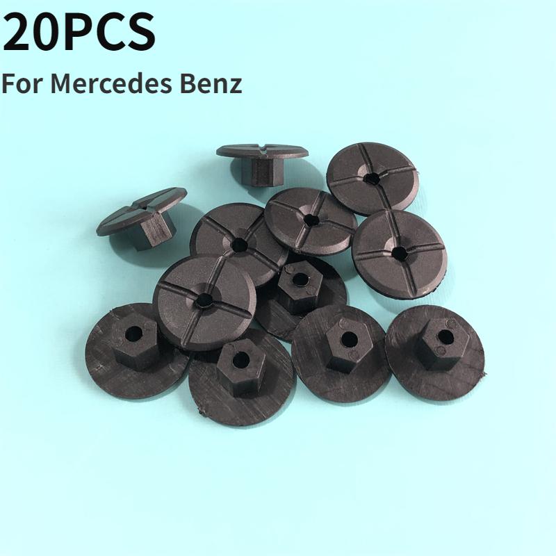 20Pcs 4mm Car for Fender Mud Flap Splash Guard Wheel Arch Bumper Panel Fastener Clip Fit For Mercedes Benz K90 Retainer Clip