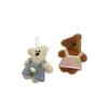 Wearable Silly Bean Bear Plush Toy Accessories - Tilted Head Little Bear Doll Bag Pendant for DIY Clothing Decoration.