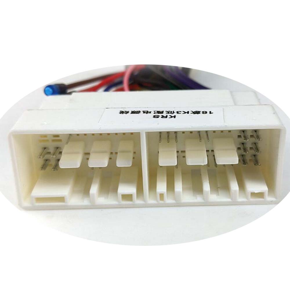 Car Radio Stereo Wiring Harness Cable Adapter Android 16pin For Hyundai IX35 IX45 Tucson Elantra For KIA KX3 KX5 KX7 Sportage Radio Accessories 4