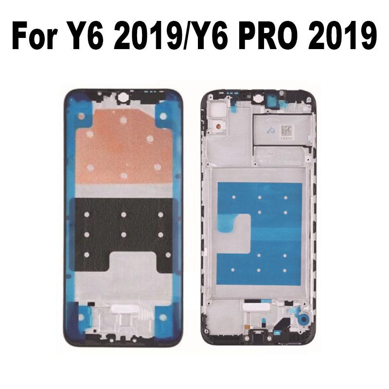 New For Huawei Y6 2019 / Y6 Pro 2019 / Y6 Prime 2019 Middle Frame Front Bezel Cover Metal Chassis Housing Back Plate LCD Holder Y6 2019