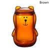300ml Kreativer Bär Doppelbecher Personalisierte Kaffeetasse mit Deckel Transparente Glas Kaffeetasse Niedliche Cartoon Bernstein Bär Tassen