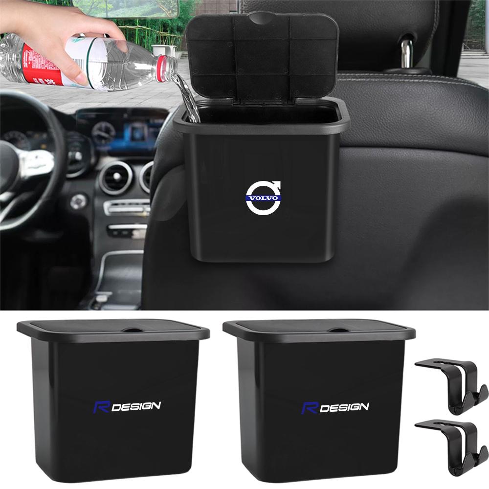 Hanging Car Trash Can Vehicle Garbage Dust Case Storage Box ABS Trash Bin For Volvo Rdesign AWD  XC60 XC90 V60 S60 V50 XC70 XC40