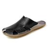 Summer Mens Slippers Fashion Slip On Leather Beach Slipper Outdoor Light Non-Slip Sandals Soft Breathable Roman Casual Men shoes