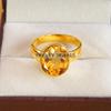 Citrine Oval Cut With 925 Sterling Silver Gold Plated Ring For Men's #A931 JL375669160472