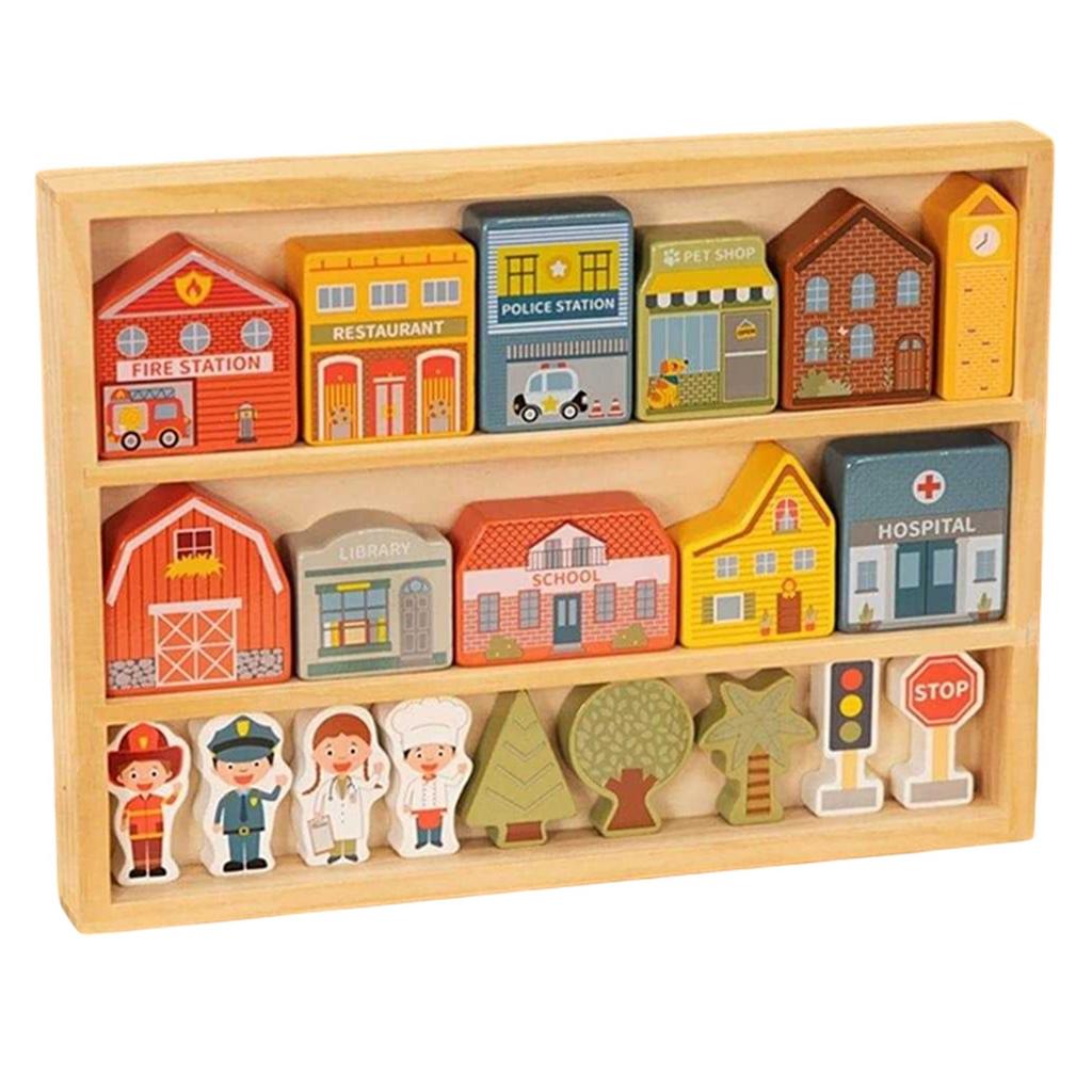 Tooky Toys Childrens/Kids Town Play Set