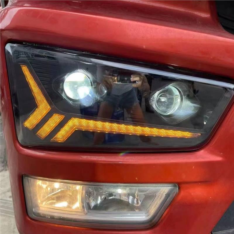 Ultra-Bright Waterproof LED Dual-Lens Headlights for Jiefang J6L Elite Edition. Left Headlight
