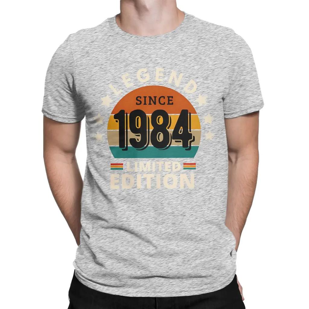 LEGEND 1984 VINTAGE Anniversary T-Shirts Men Fashion Cotton Tees O Neck Short Sleeve T Shirts Tops