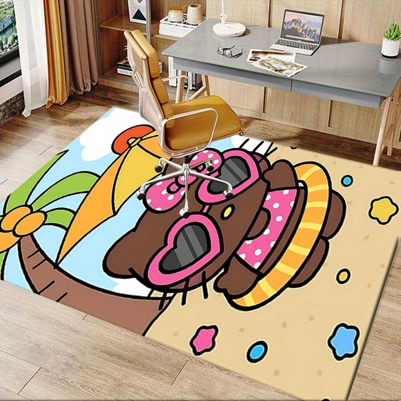 Office Rug Beach, Hello Kitty Anti-Slip Rug, Machine Washable for Living Room, Bedroom, Office, Multiple Sizes, Bedroom Mat, Decorative Mat, Durable M