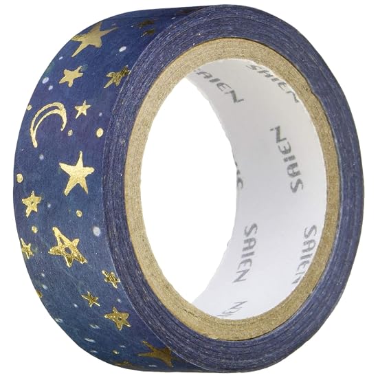 Kamiiso Sansho Masking Tape Starry Sky 15mm×7m UR-3001