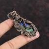 Azurite Malachite Copper Pendant Wire Wrapped Gemstone Pendant Copper Jewelry Handmade Pendant  Wire Wrap Jewelry Wedding Gift Healing Stone