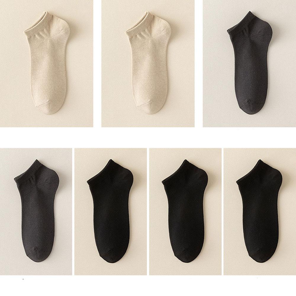 7 perechi de șosete de bumbac Harajuku Street pentru bărbați, respirabil, sport, șosete scurte, antiderapante, pentru sală și sport, casual
