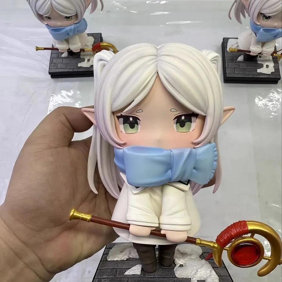 New Frieren Figures Anime Frieren Beyond Journey's End Gk Cartoon Winter Clothing Lovely Ornaments Birthday Gifts Kids Toys