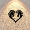 Bohemian Horse Iron Wall Decor Handmade Metal Sculpture Living Room Art