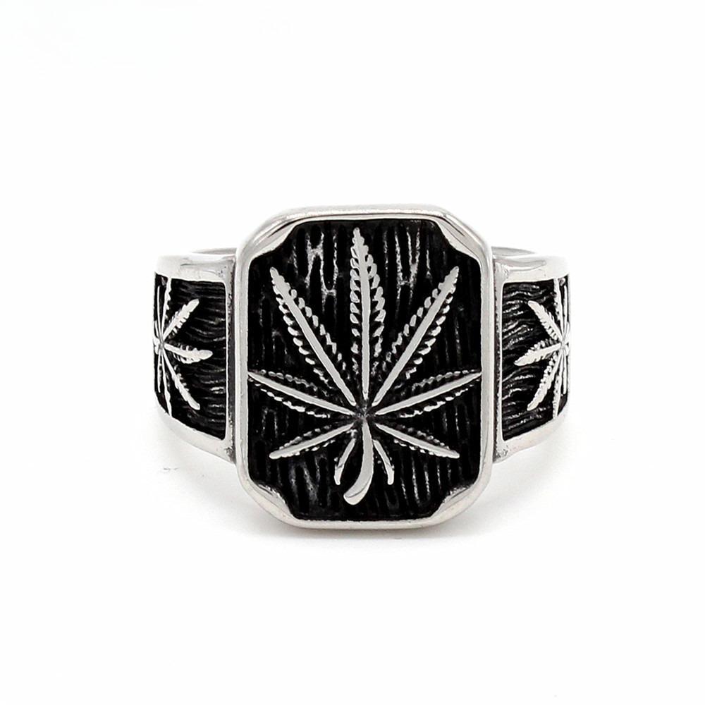 Personalized Retro Leaf Men's Ring Jewelry Accessories