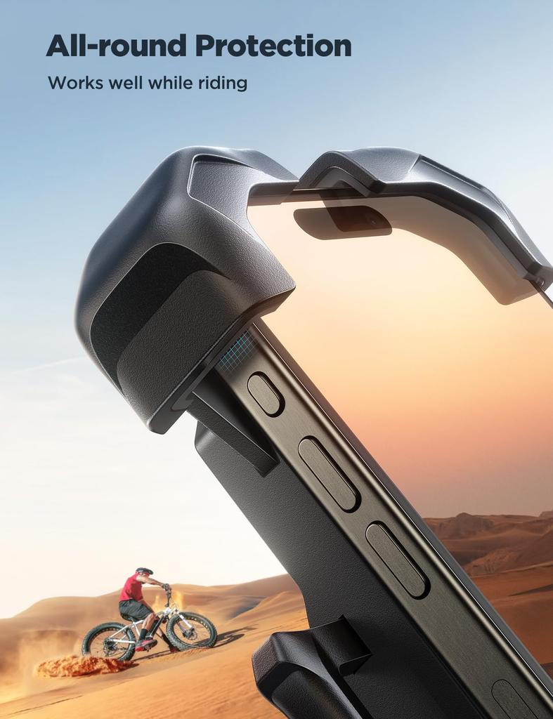 JOYROOM 2024 Motorcycle Phone Vibration Stand Mount for Bicycles and Smartphone Secures Strong Easy Compatible with iPhone Samsung Galaxy Holder,