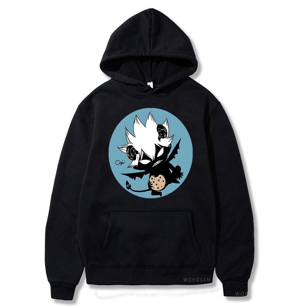 Черный клевер смешной Libe манга мультфильм мужчины женщины толстовки Harajuku каваи аниме печатная одежда длинный рукав теплые толстовки XS чёрный