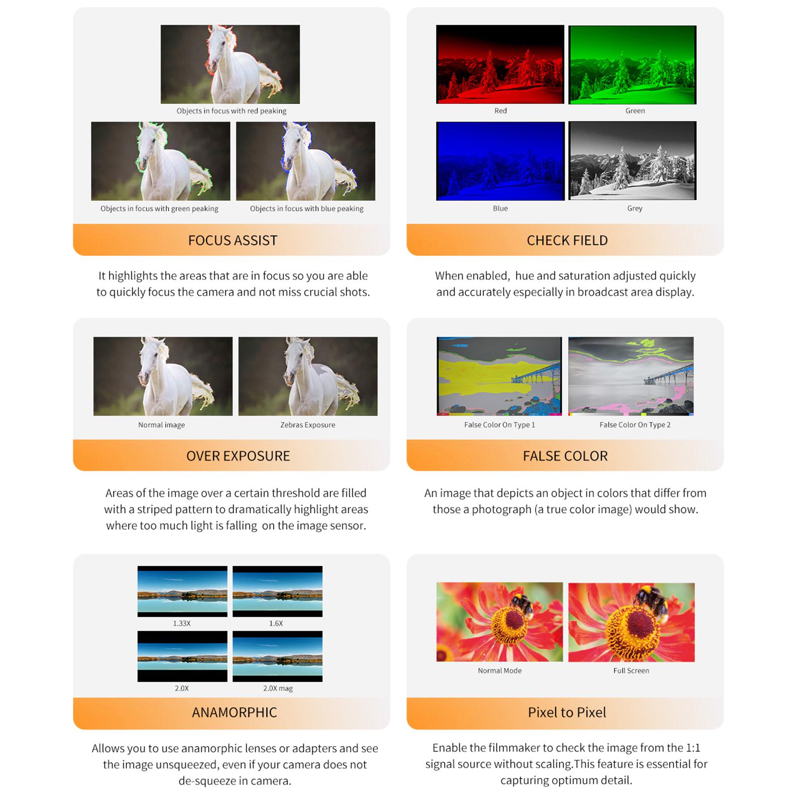 

Feelworld F7 PLUS 7-дюймова DSLR камера Польовий монітор Відеомонітор Сенсорна панель керування Вхід 4K HDMI чорний