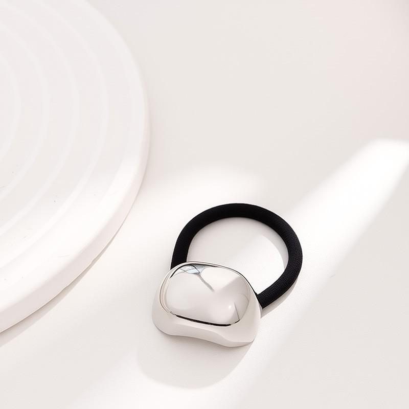 Minimalist Metal Hair Ring - New Korean Style High-End Ponytail Tie Rubber Band.
