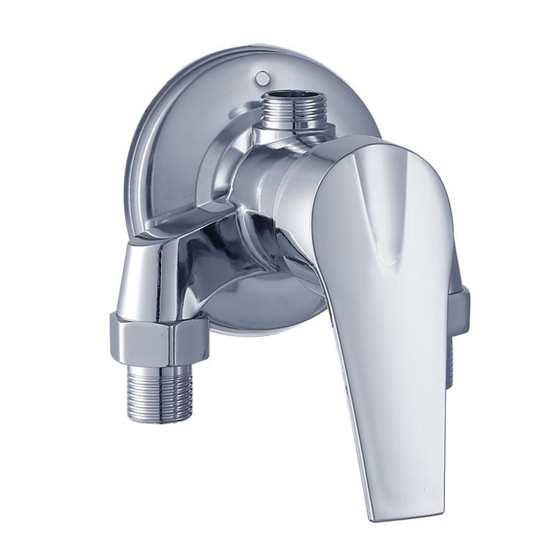 Triangular Exposed Shower Faucet with Hot and Cold Mixing Valve & Switchable Shower Head