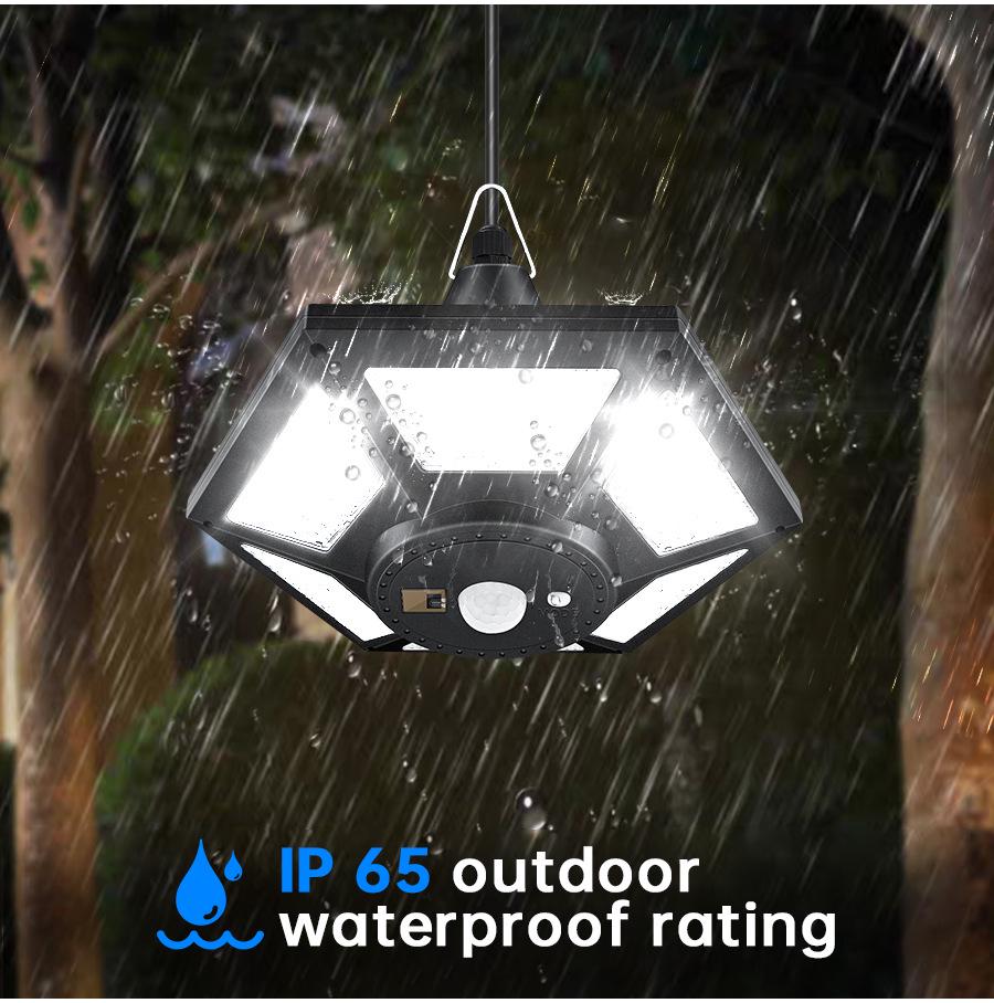 LED Solar Pendant Light - Indoor/Outdoor Gazebo Canopy Garden Lamp